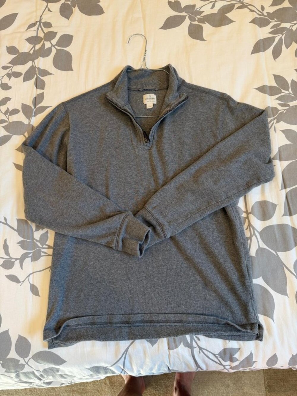 Like New- Crewcuts (JCrew kids) boys cotton quarter zip. 12-14 years old..
